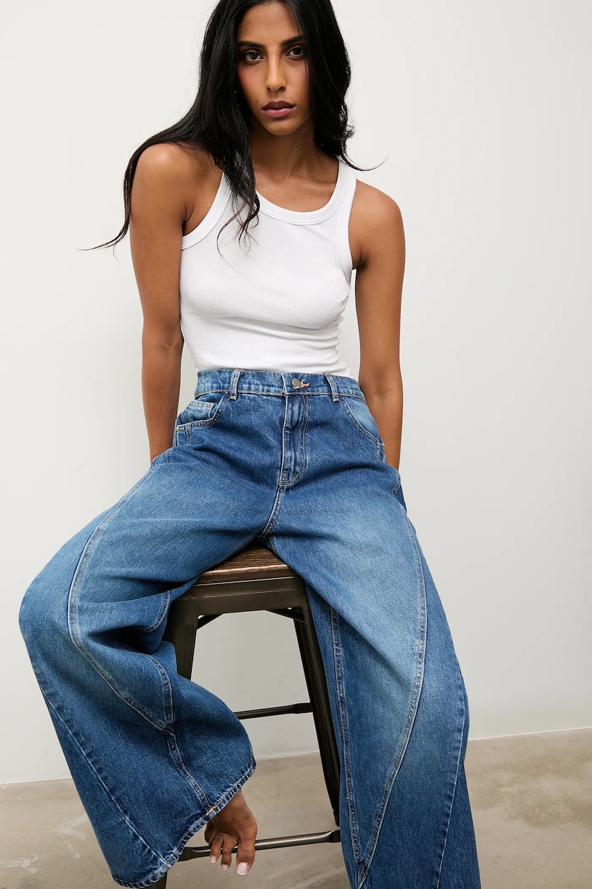 Answear.LAB jeansi culoarea albastru marin