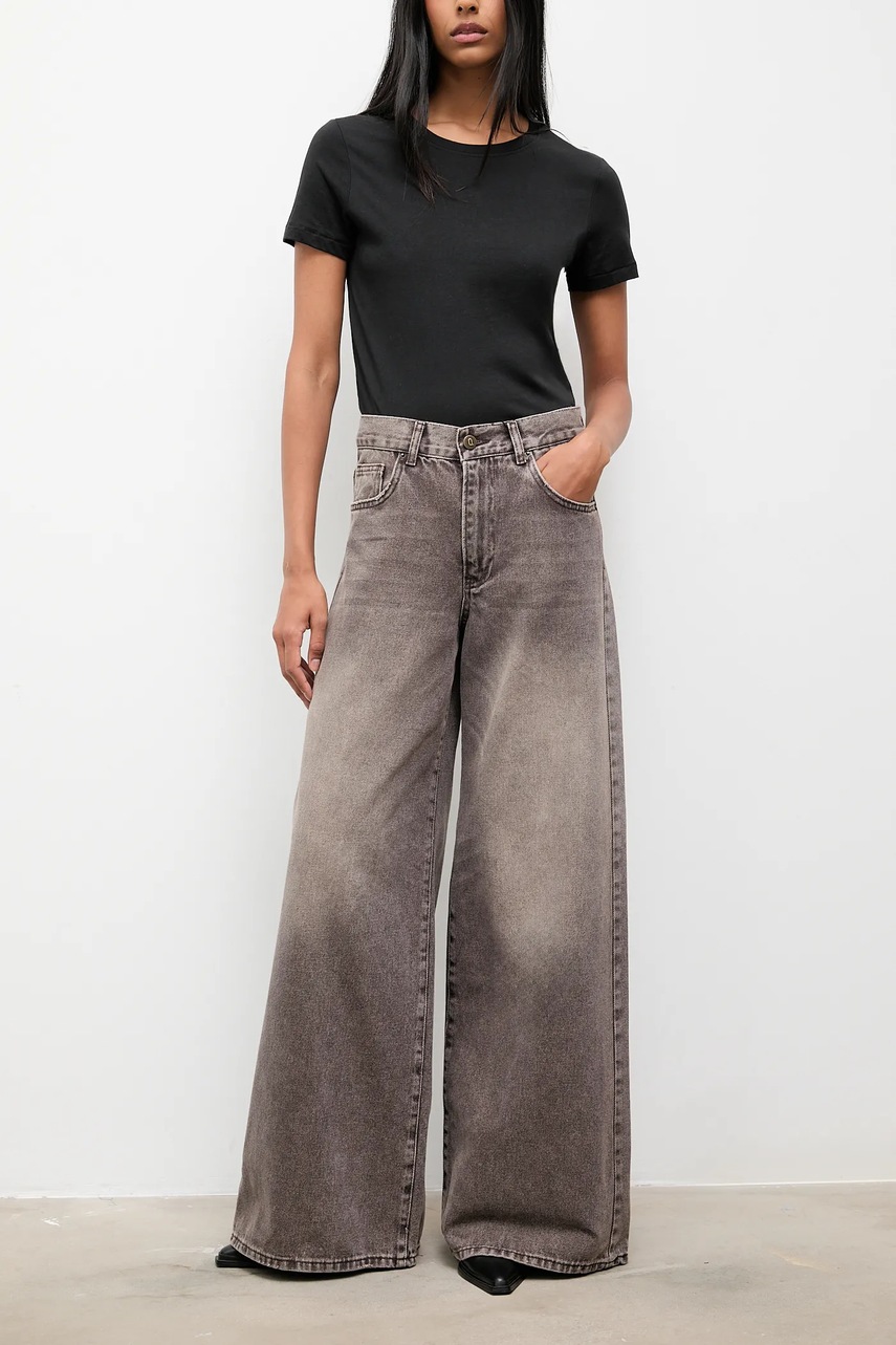 Хлопковые джинсы Answear.LAB цвет серый