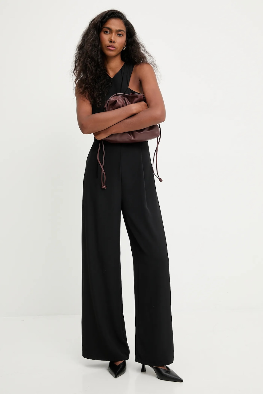 Answear.LAB salopeta culoarea negru, cu decolteu in v