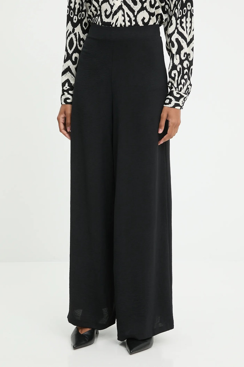 Answear.LAB pantaloni culoarea negru, drept, high waist