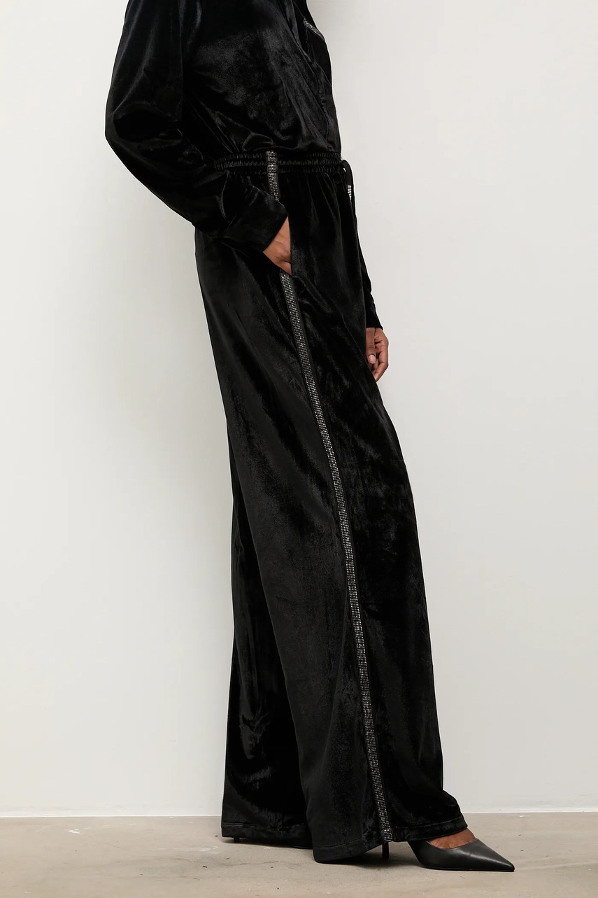 Answear.LAB pantaloni culoarea negru, lat, high waist