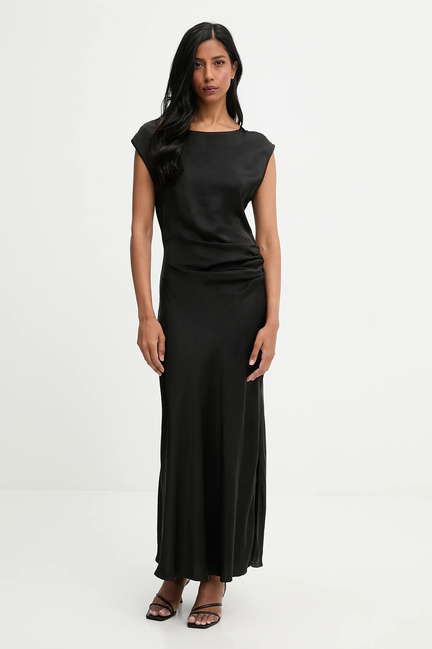 Платье Answear.LAB цвет чёрный maxi расклешённая