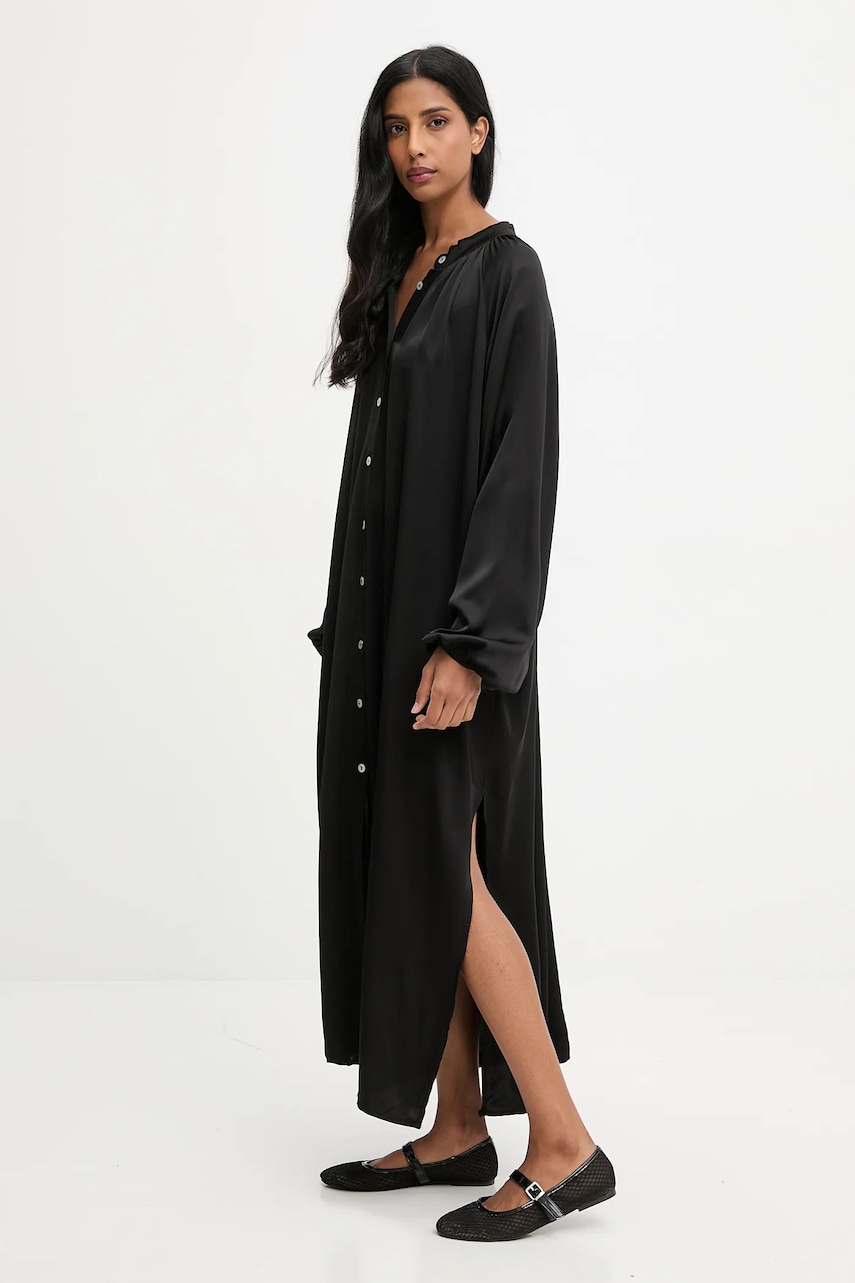 Answear.LAB rochie culoarea negru, maxi, oversize Answear.LAB rochie culoarea negru, maxi, oversize