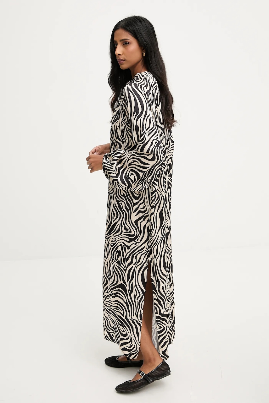 Answear.LAB rochie culoarea negru, midi, evazati