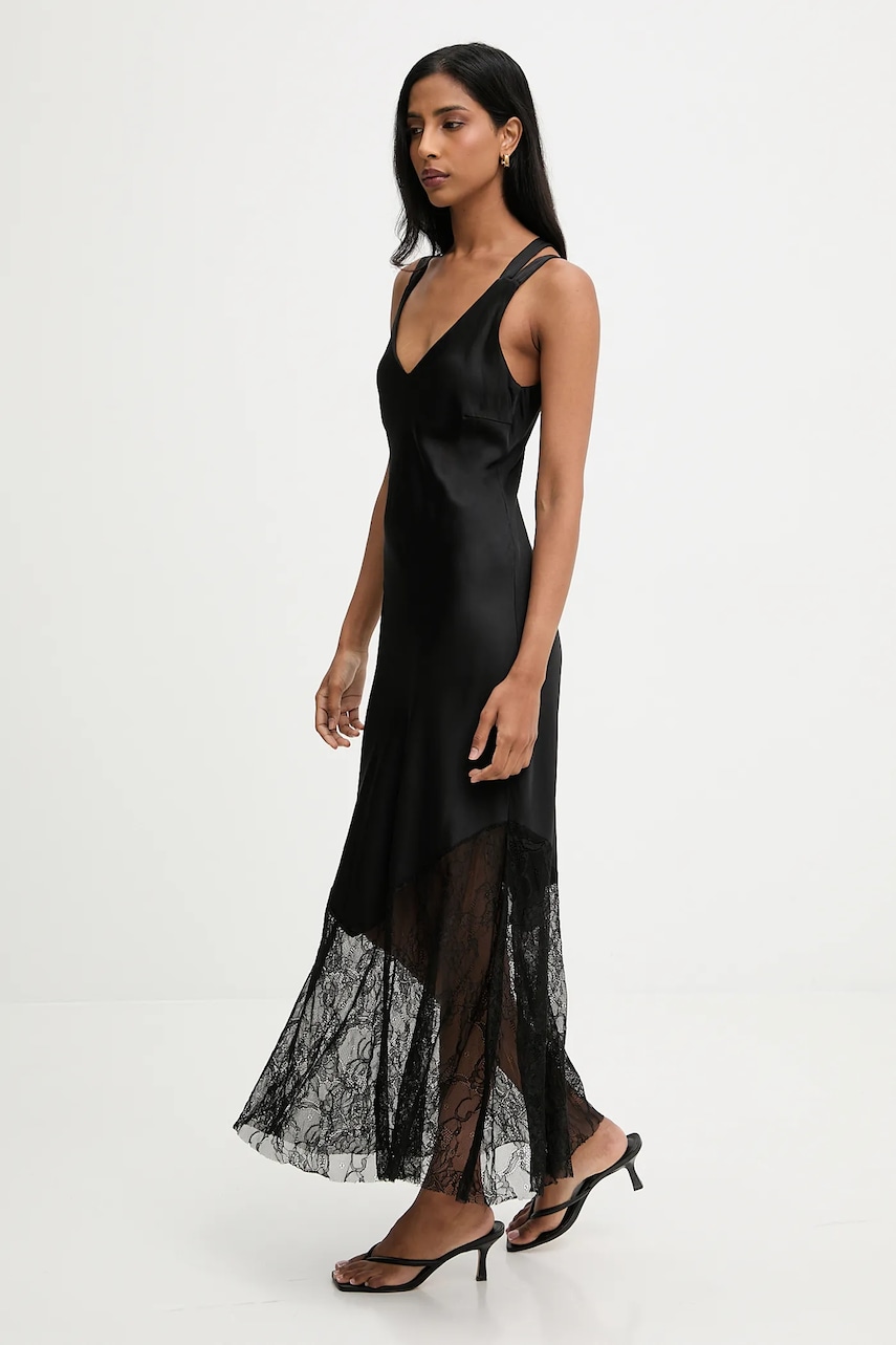Answear.LAB rochie culoarea negru, maxi, drept