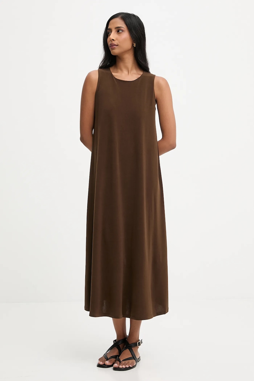 Answear.LAB rochie culoarea maro, midi, evazati