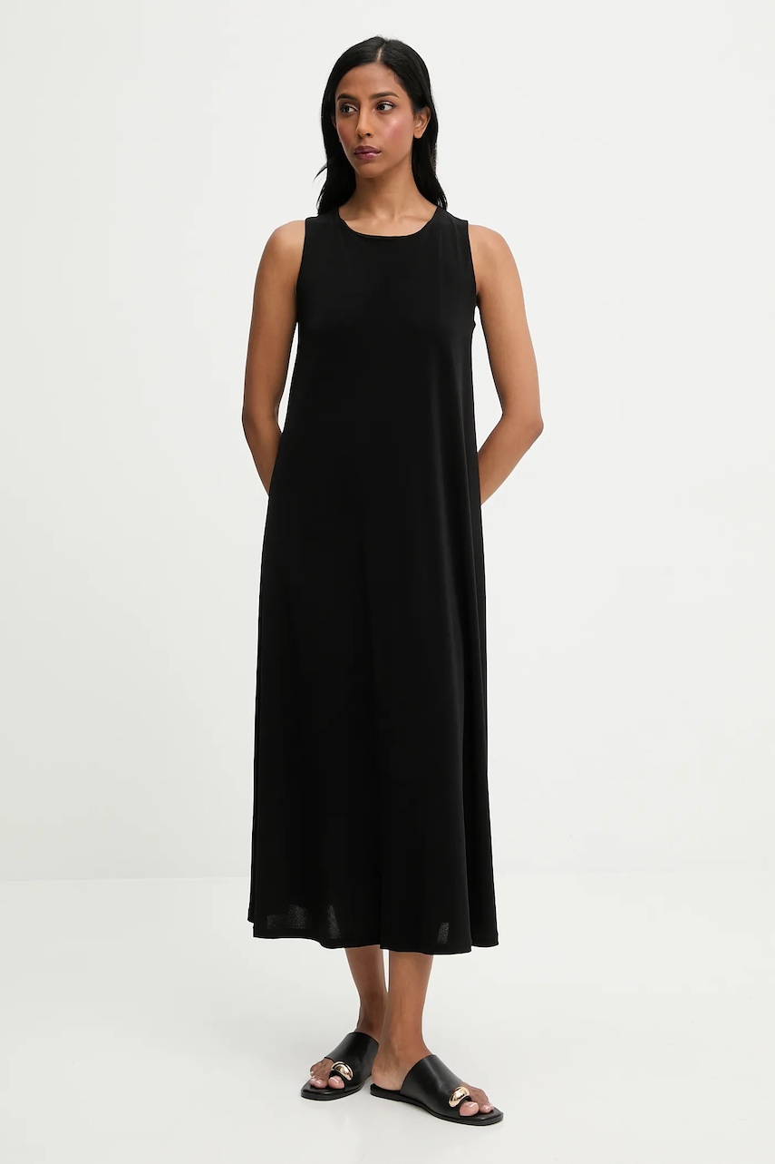 Answear.LAB rochie culoarea negru, midi, evazati