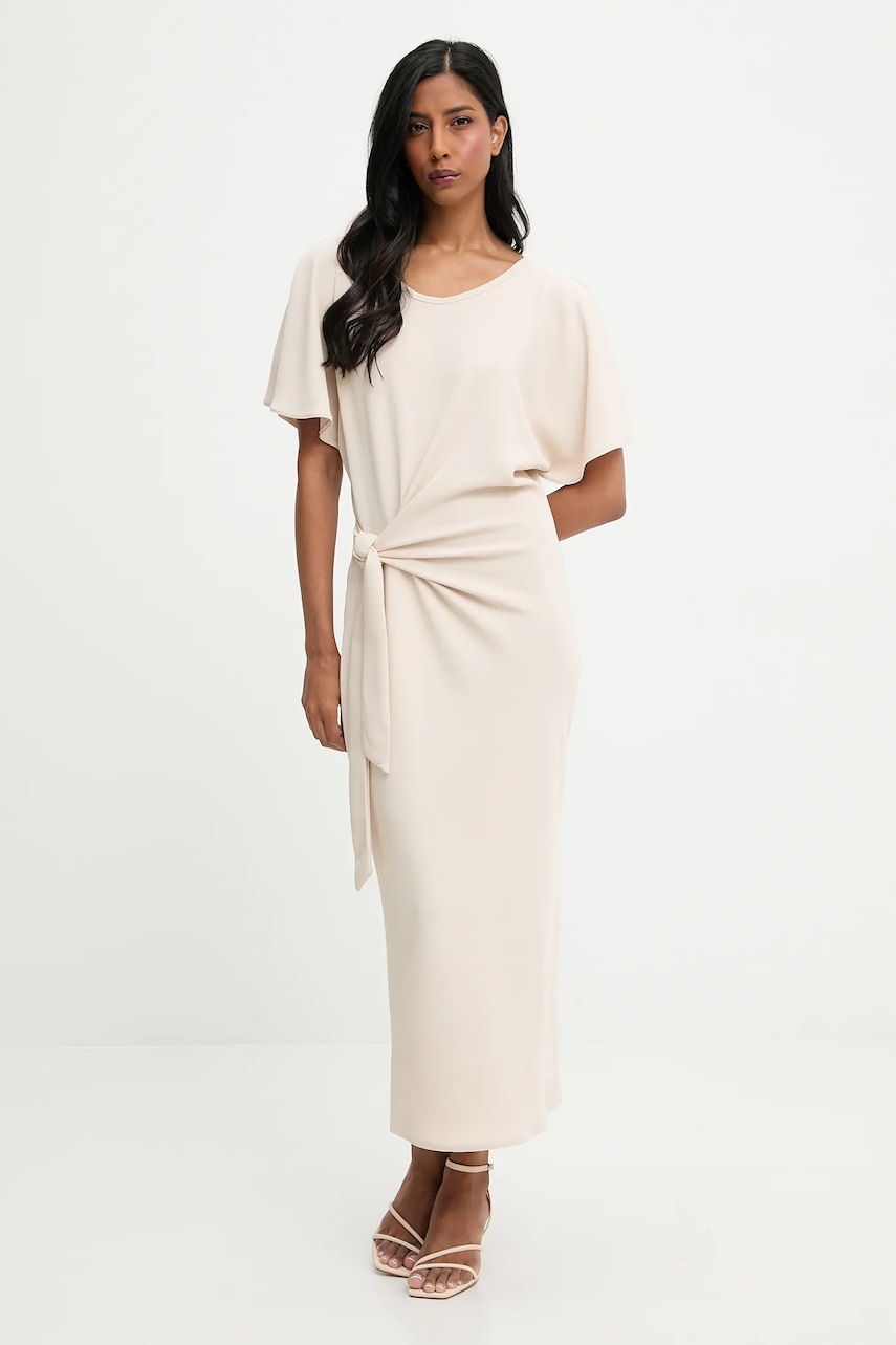 Answear.LAB rochie culoarea bej, maxi, evazati