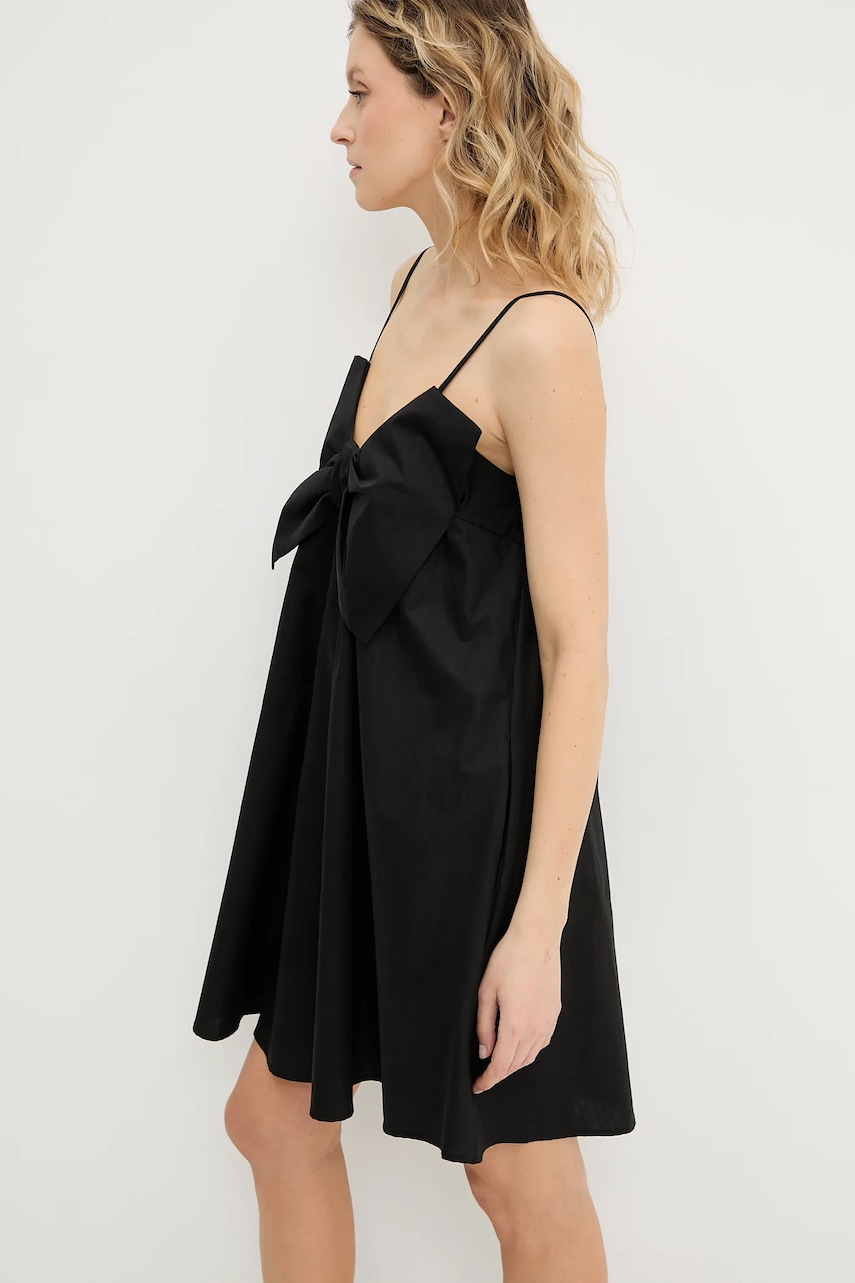 Answear Lab rochie din bumbac culoarea negru, mini, evazati