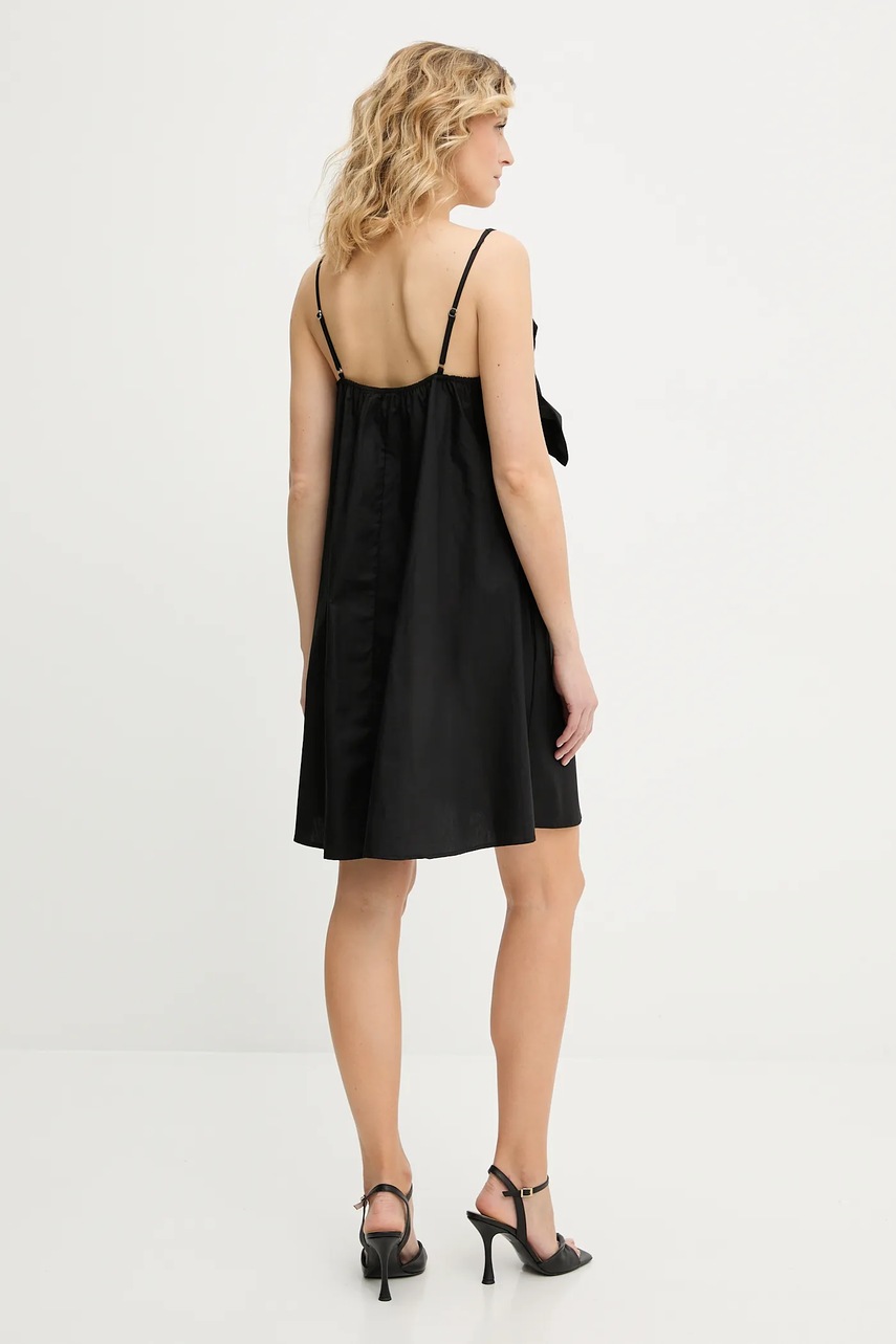 Бавовняна сукня Answear.LAB колір чорний mini розкльошена