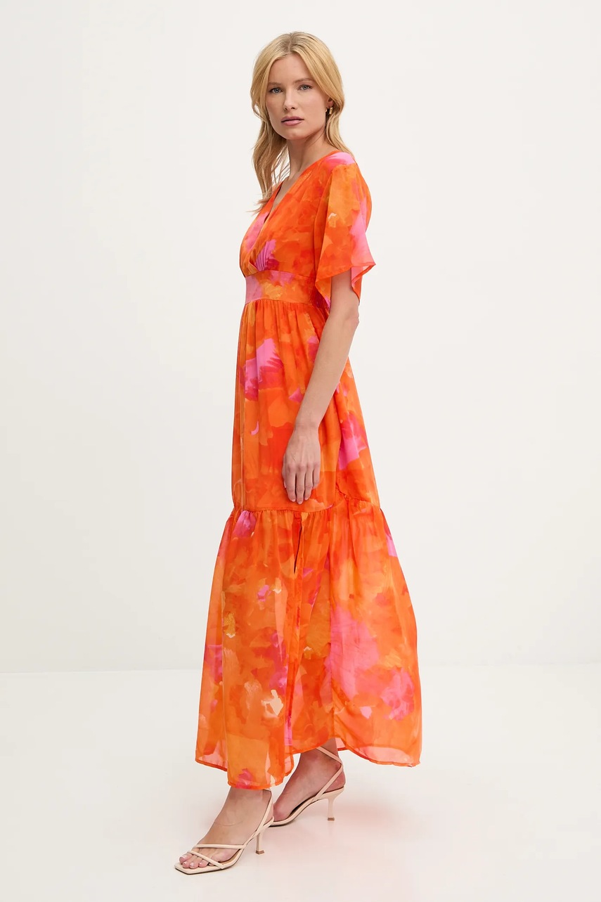 Платье Answear.LAB цвет оранжевый midi расклешённая