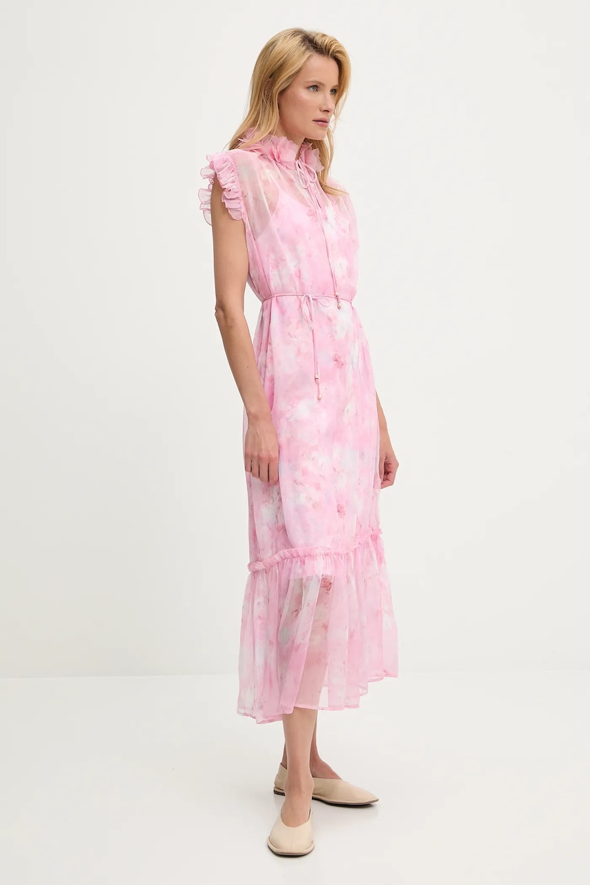 Answear Lab rochie culoarea roz, maxi, evazati