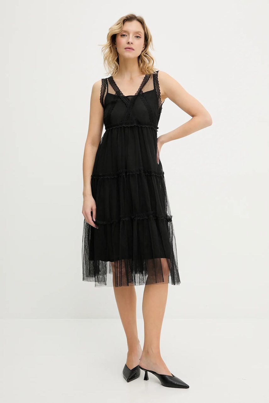 Answear Lab rochie culoarea negru, mini, evazati