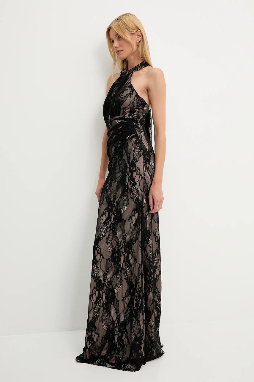 Платье Answear.LAB цвет чёрный maxi расклешённая