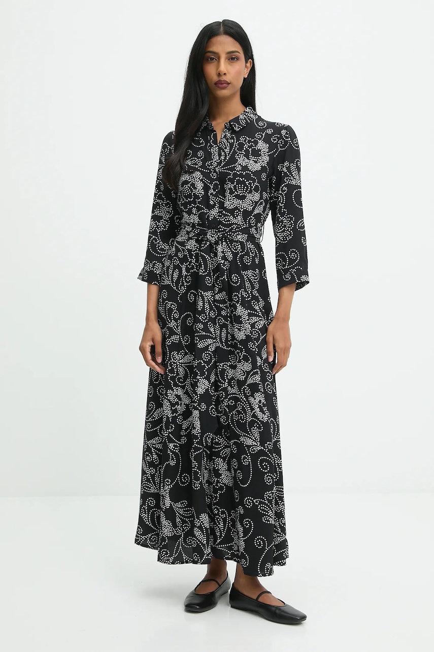 Answear.LAB rochie culoarea negru, maxi, evazati