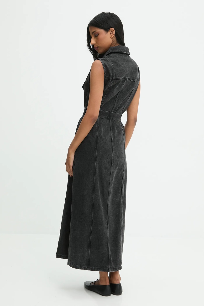 Φόρεμα τζιν Answear.LAB χρώμα: μαύρο φωτογραφία