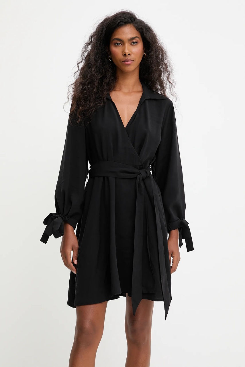 Answear.LAB rochie culoarea negru, mini, evazati