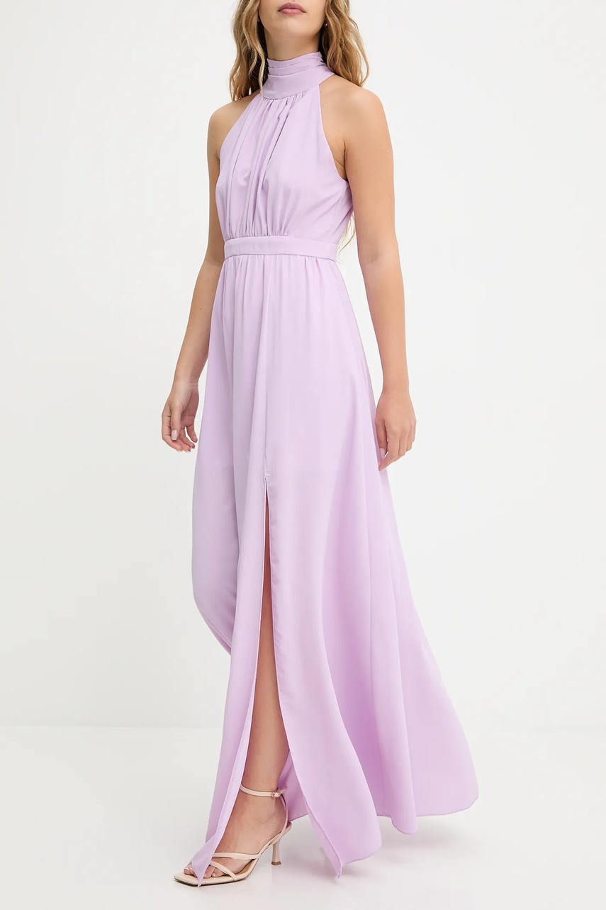 Платье Answear.LAB цвет розовый maxi расклешённая