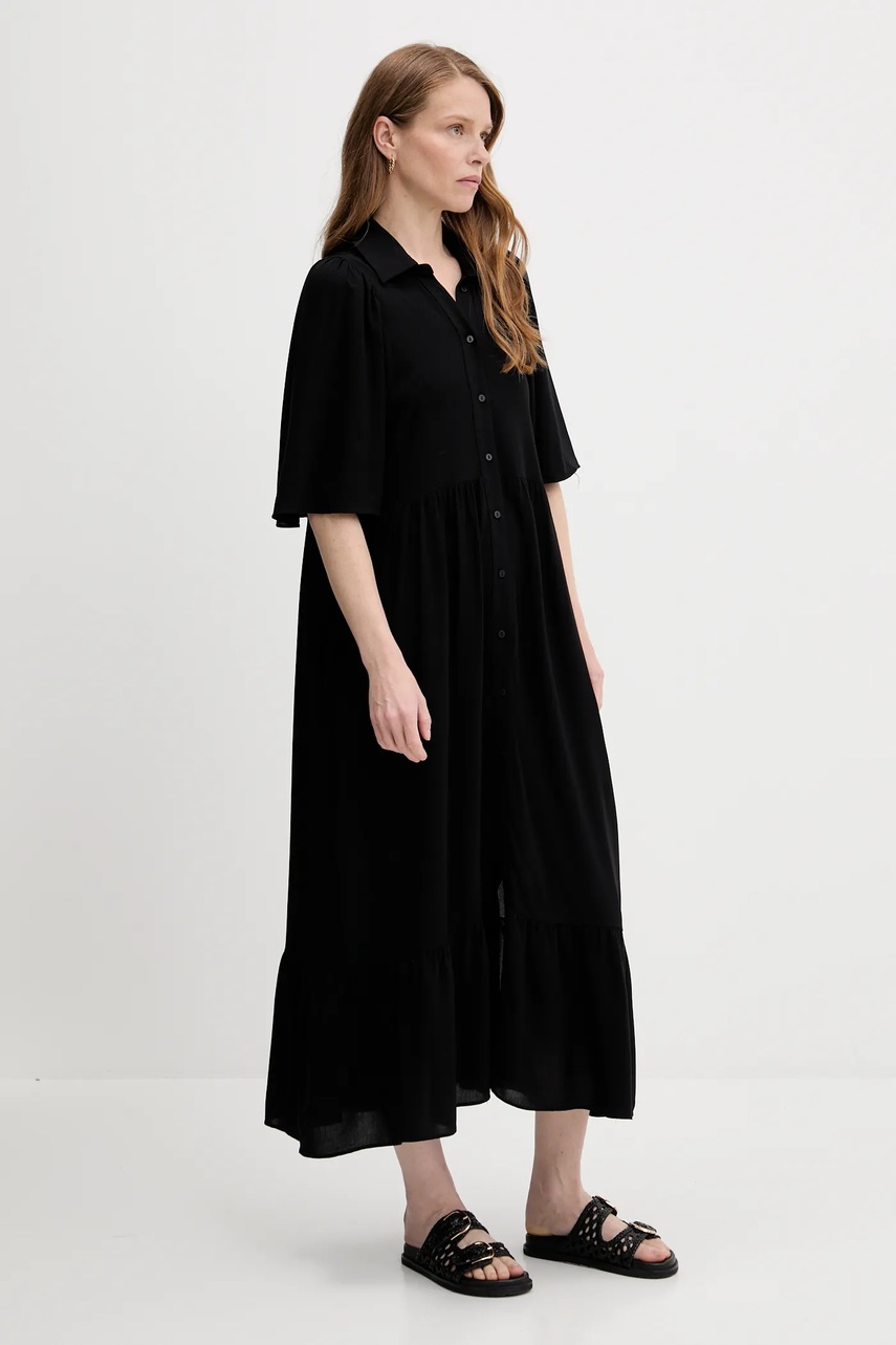 Платье Answear.LAB цвет чёрный midi расклешённая