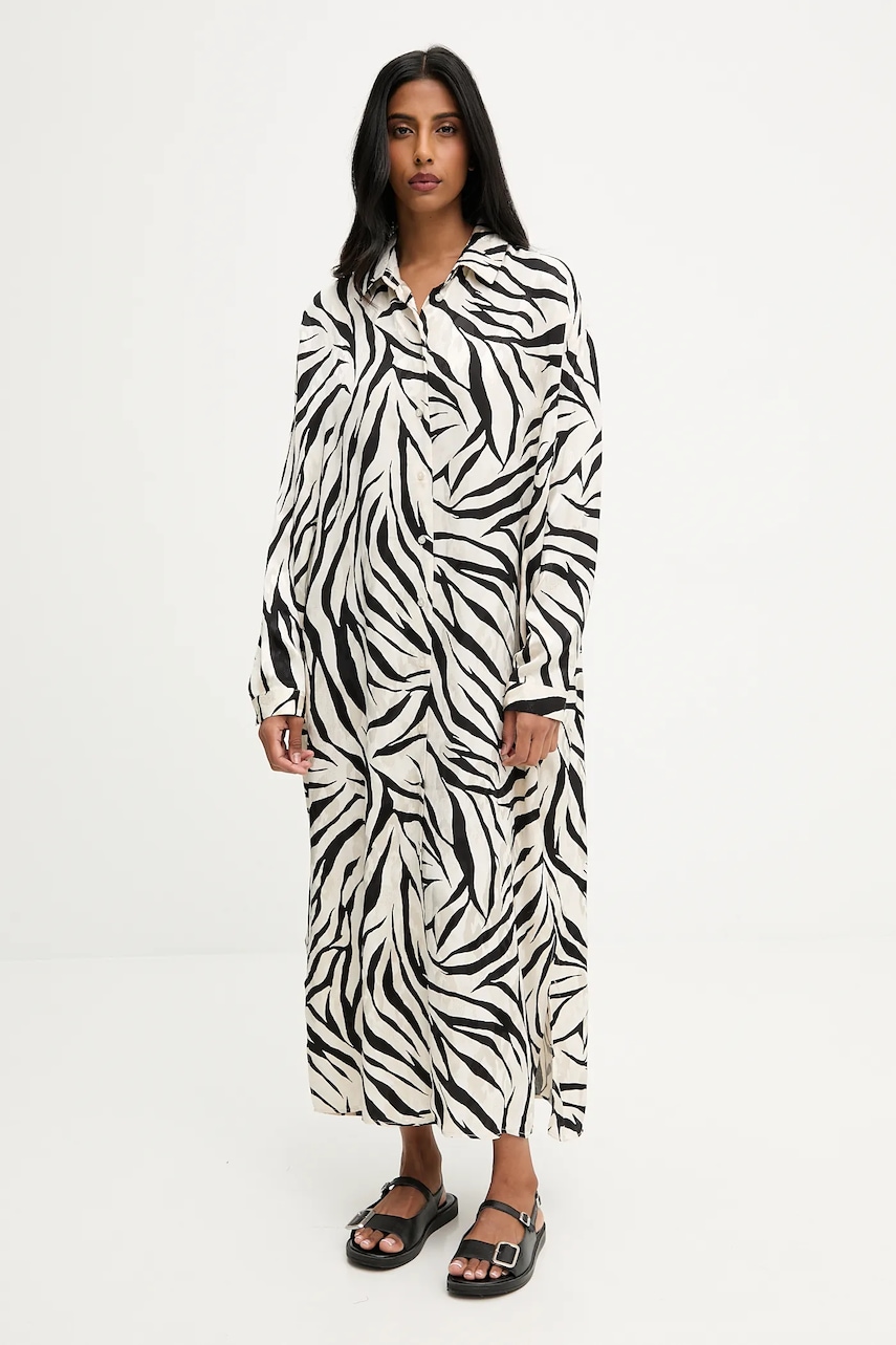 Answear.LAB rochie culoarea bej, maxi, oversize