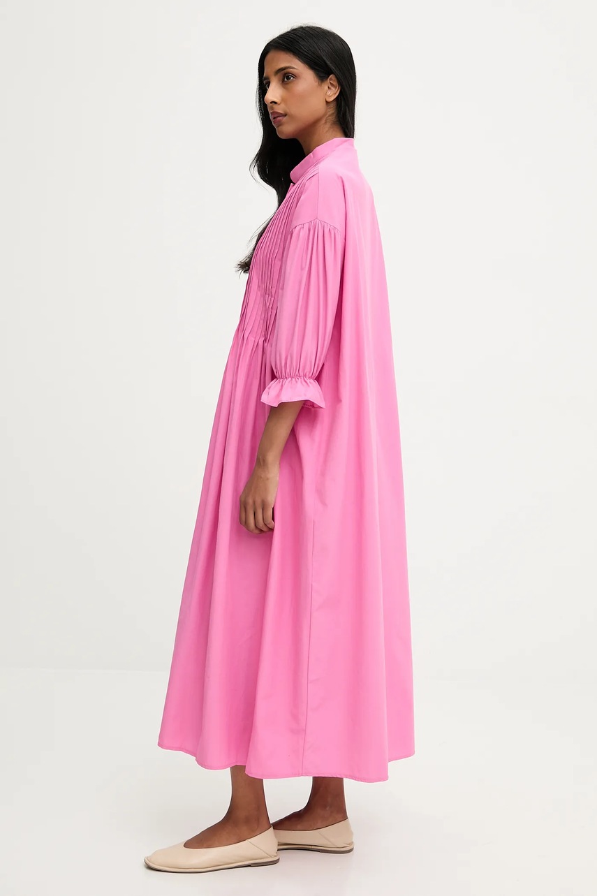 Платье Answear.LAB цвет розовый midi расклешённая