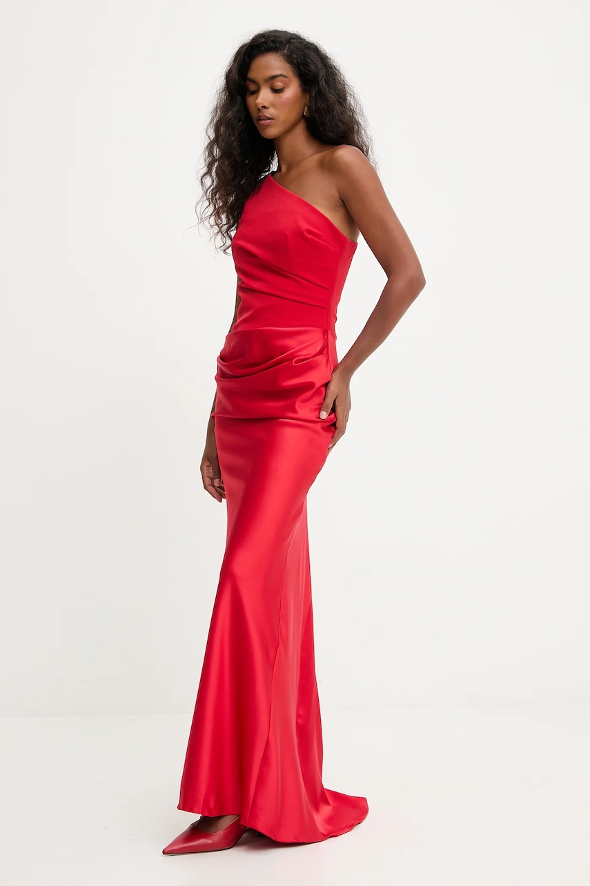 Answear.LAB rochie culoarea rosu, maxi, drept