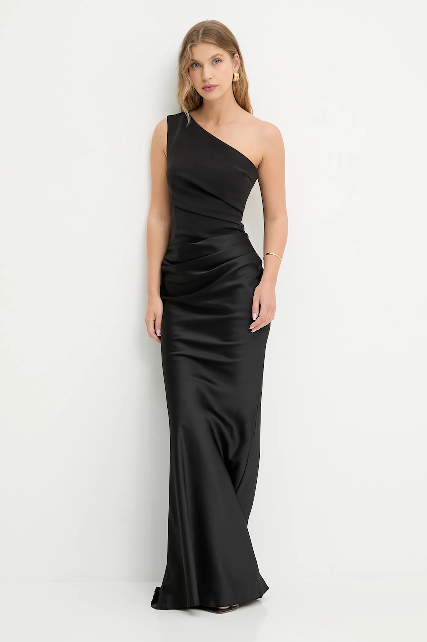 Answear.LAB rochie culoarea negru, maxi, drept