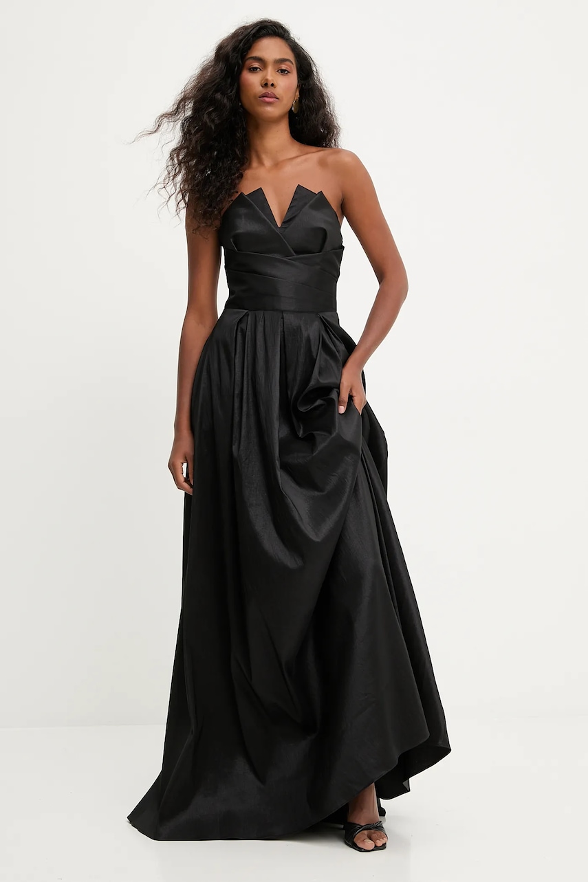 Answear.LAB rochie culoarea negru, maxi, evazati
