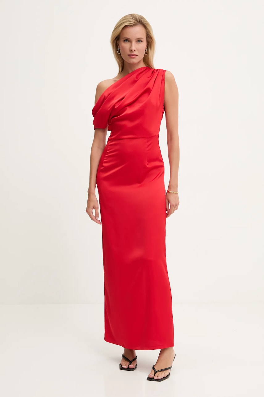 Answear.LAB rochie culoarea rosu, maxi, evazati
