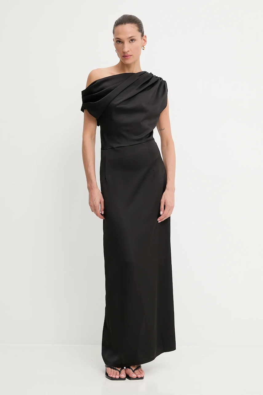 Answear.LAB rochie culoarea negru, maxi, evazati