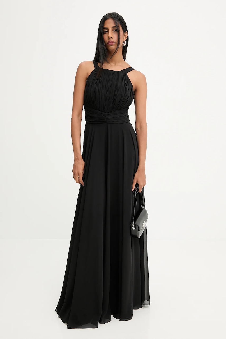 Answear.LAB rochie culoarea negru, maxi, evazati