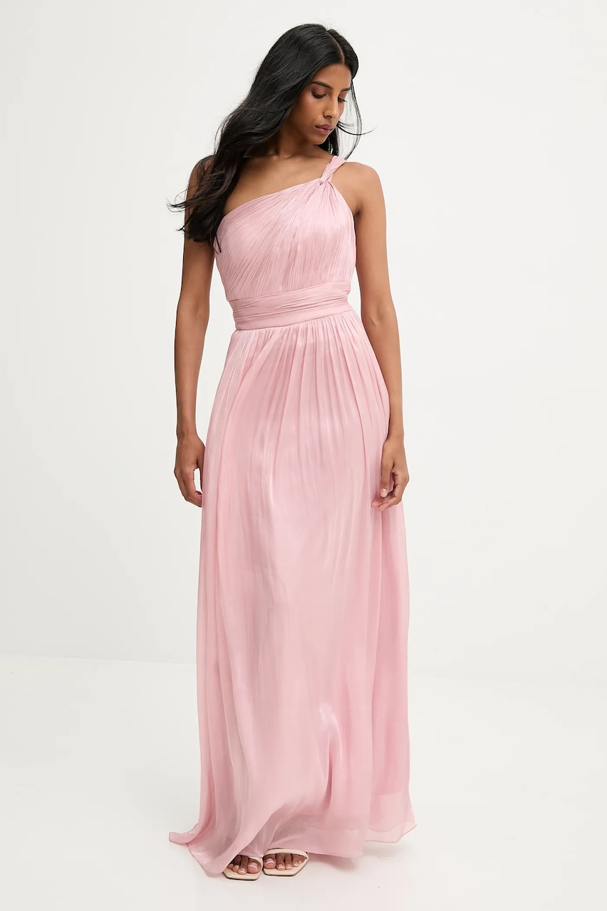 Answear.LAB rochie culoarea roz, maxi, evazati