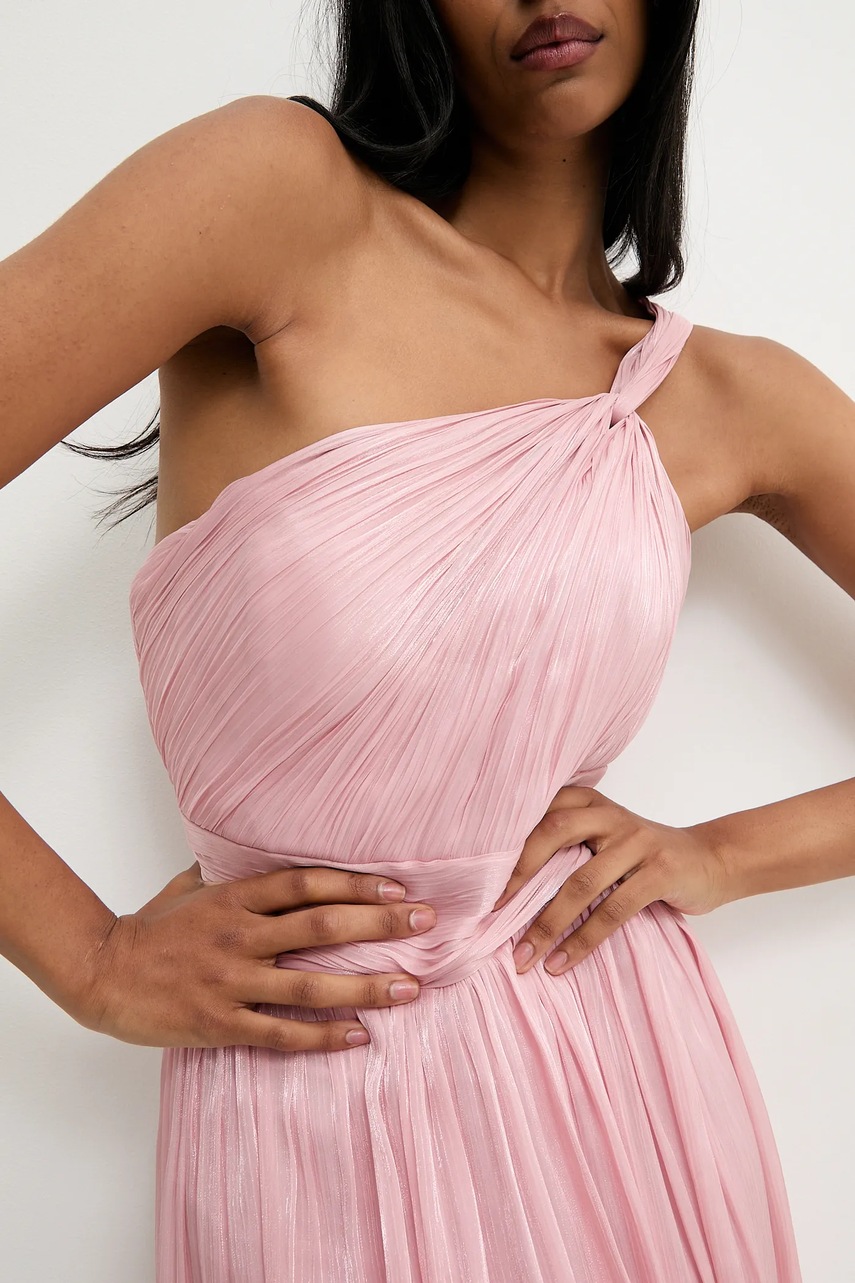 Платье Answear.LAB цвет розовый maxi расклешённая