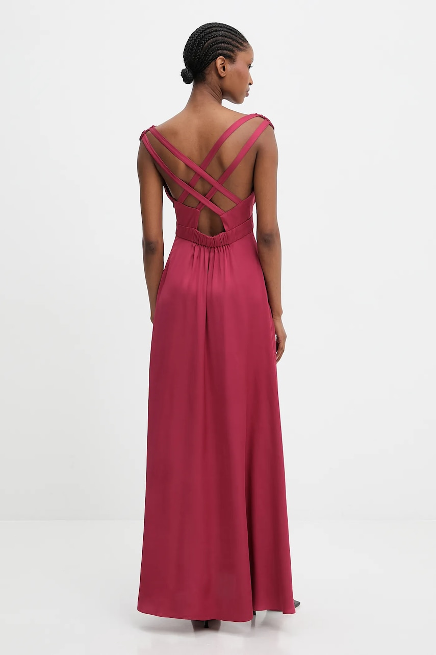 Answear.LAB rochie culoarea rosu, maxi, evazati