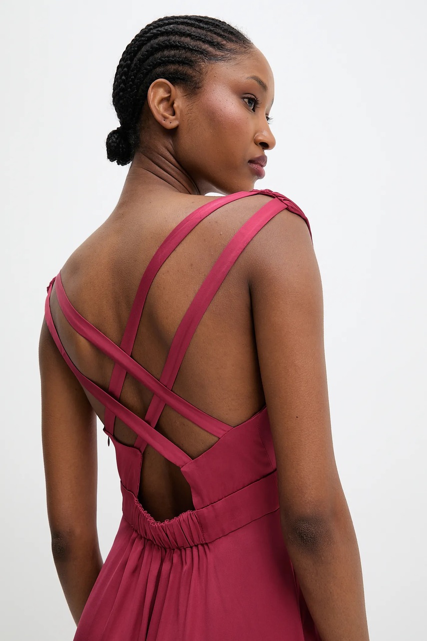 Сукня Answear.LAB колір червоний maxi розкльошена