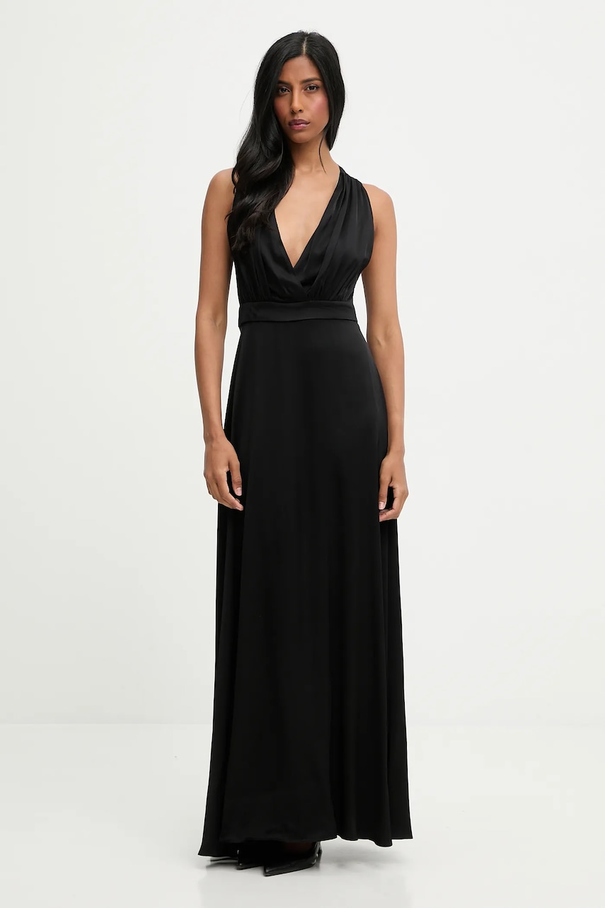 Answear.LAB rochie culoarea negru, maxi, evazati