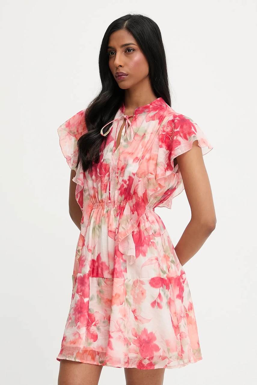 Answear.LAB rochie culoarea rosu, mini, evazati