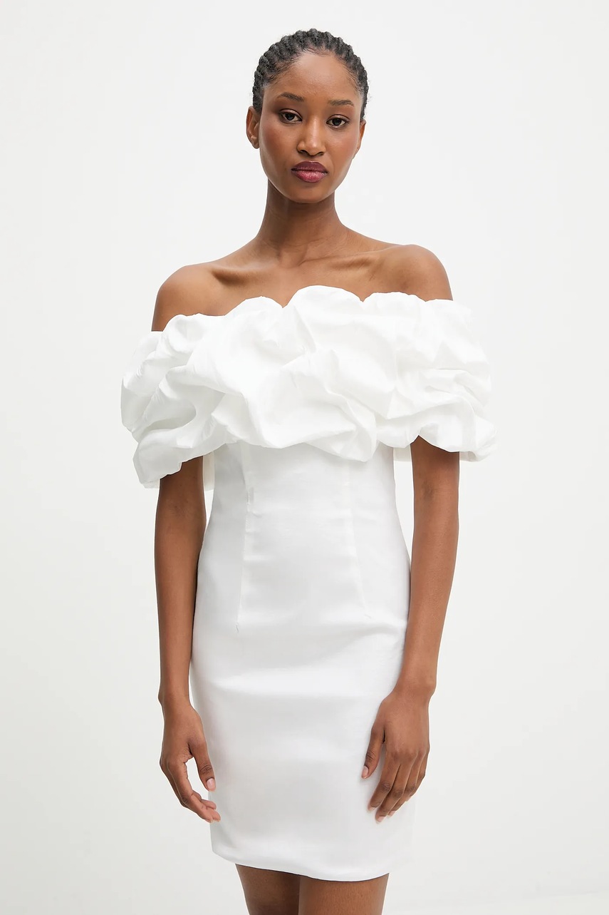 Платье Answear.LAB цвет белый mini облегающее