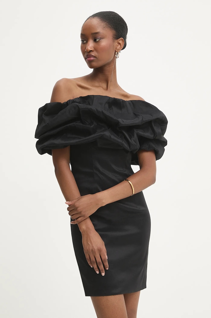 Answear.LAB rochie culoarea negru, mini, mulata