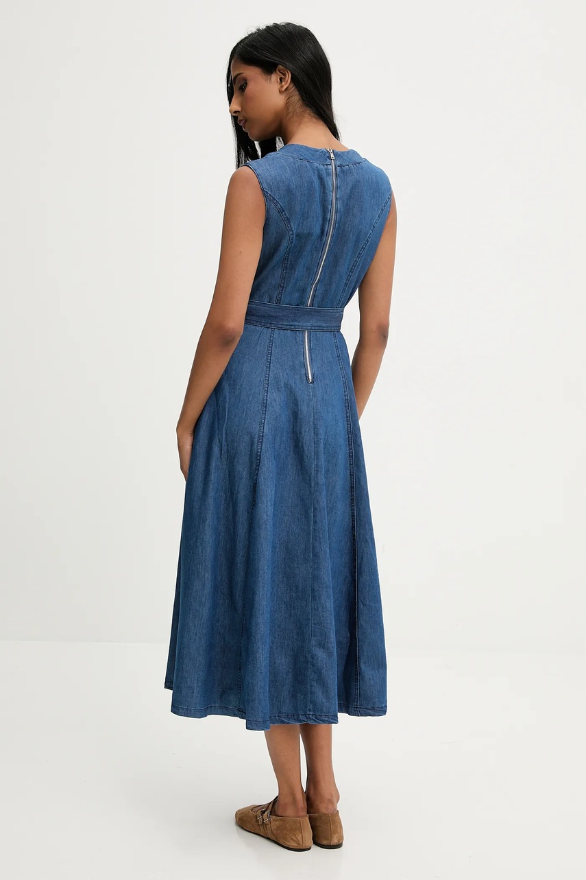 Джинсовое платье Answear.LAB midi расклешённая