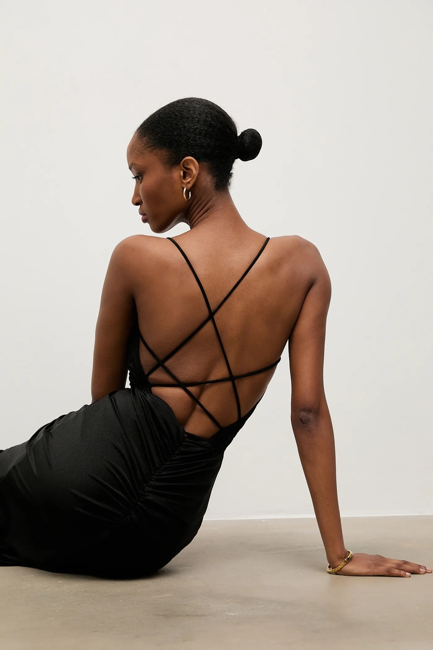 Сукня Answear.LAB колір чорний maxi пряма