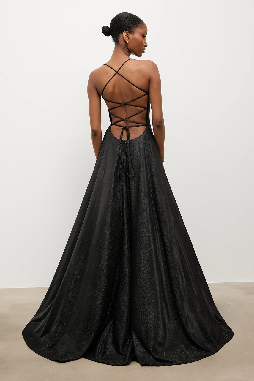 Answear.LAB rochie culoarea negru, maxi, evazati