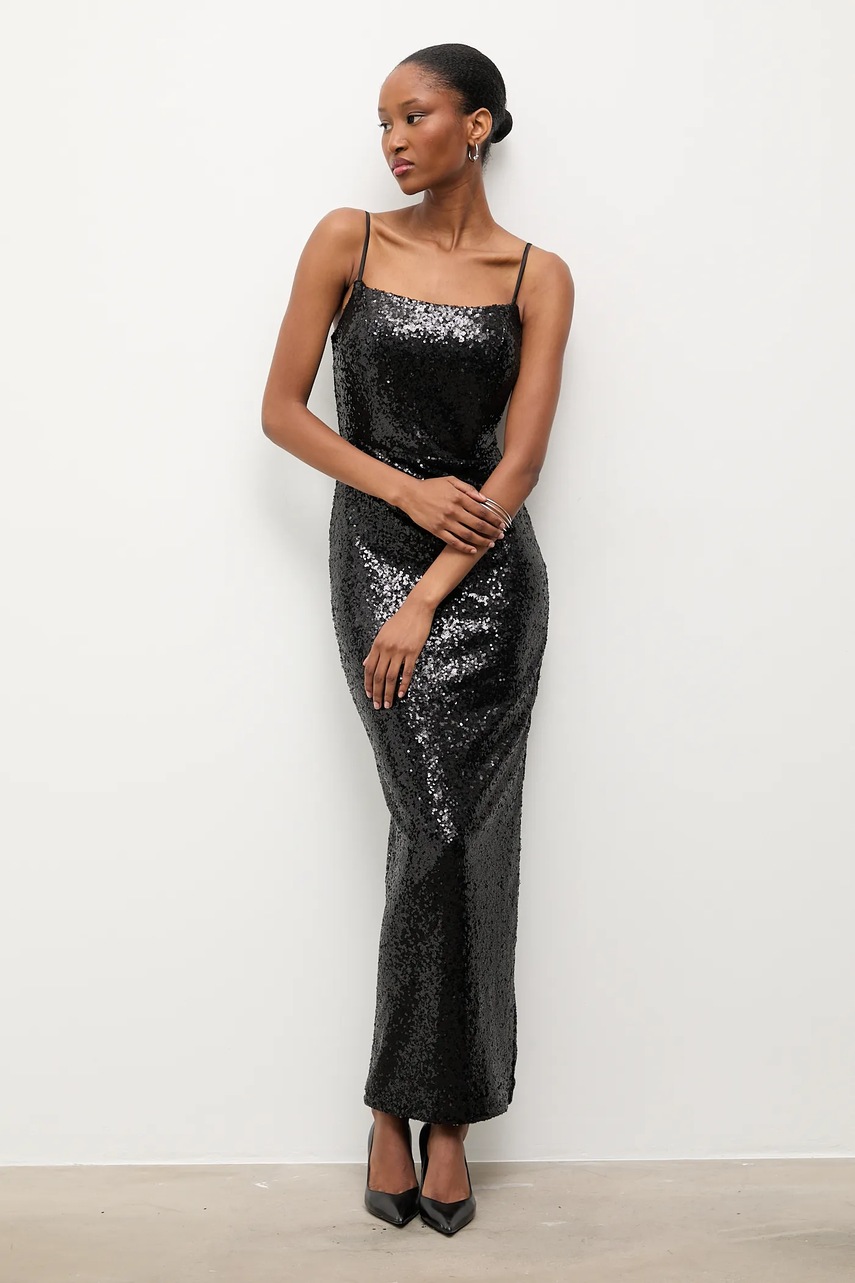 Answear.LAB rochie culoarea negru, maxi, mulata