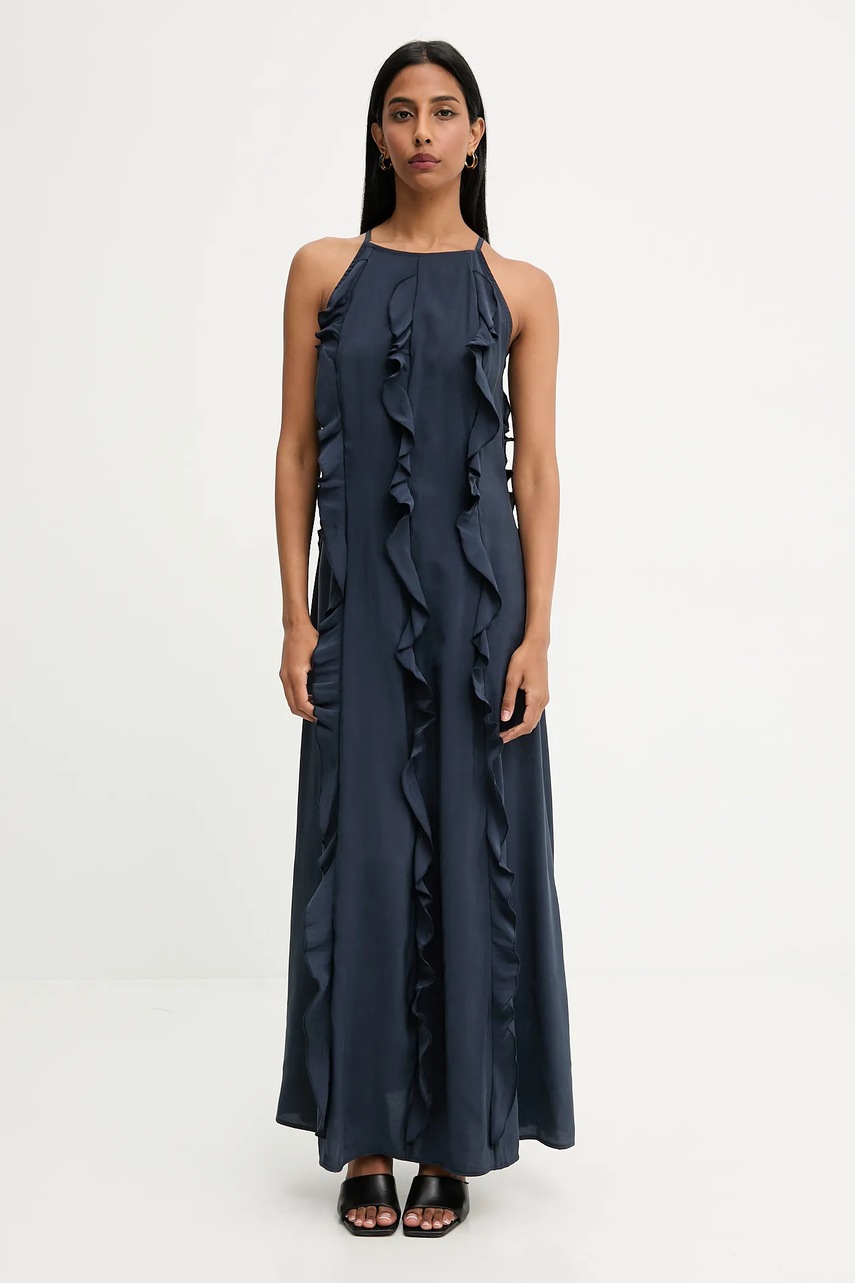 Платье Answear.LAB цвет синий maxi прямая