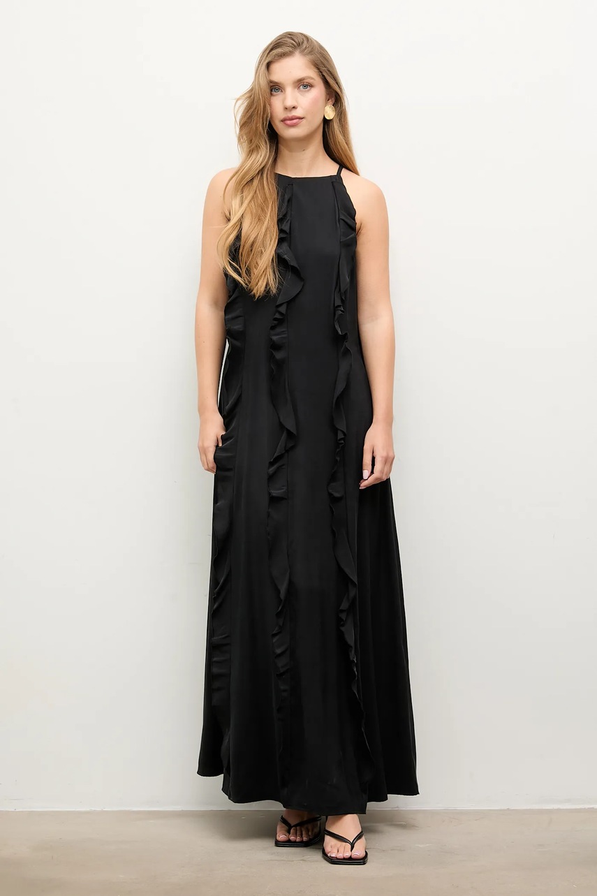 Платье Answear.LAB цвет чёрный maxi прямая