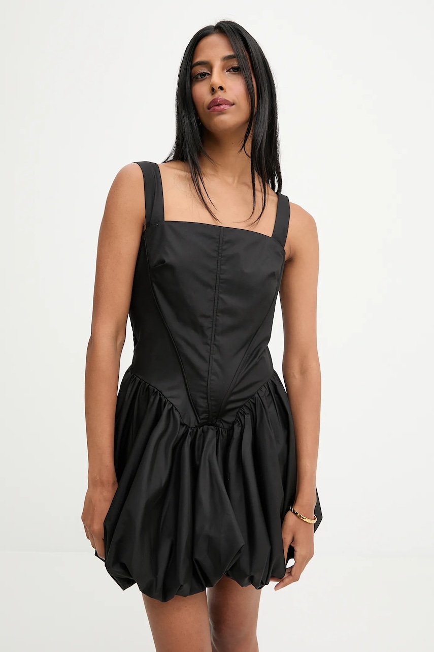Answear.LAB rochie culoarea negru, mini, evazati