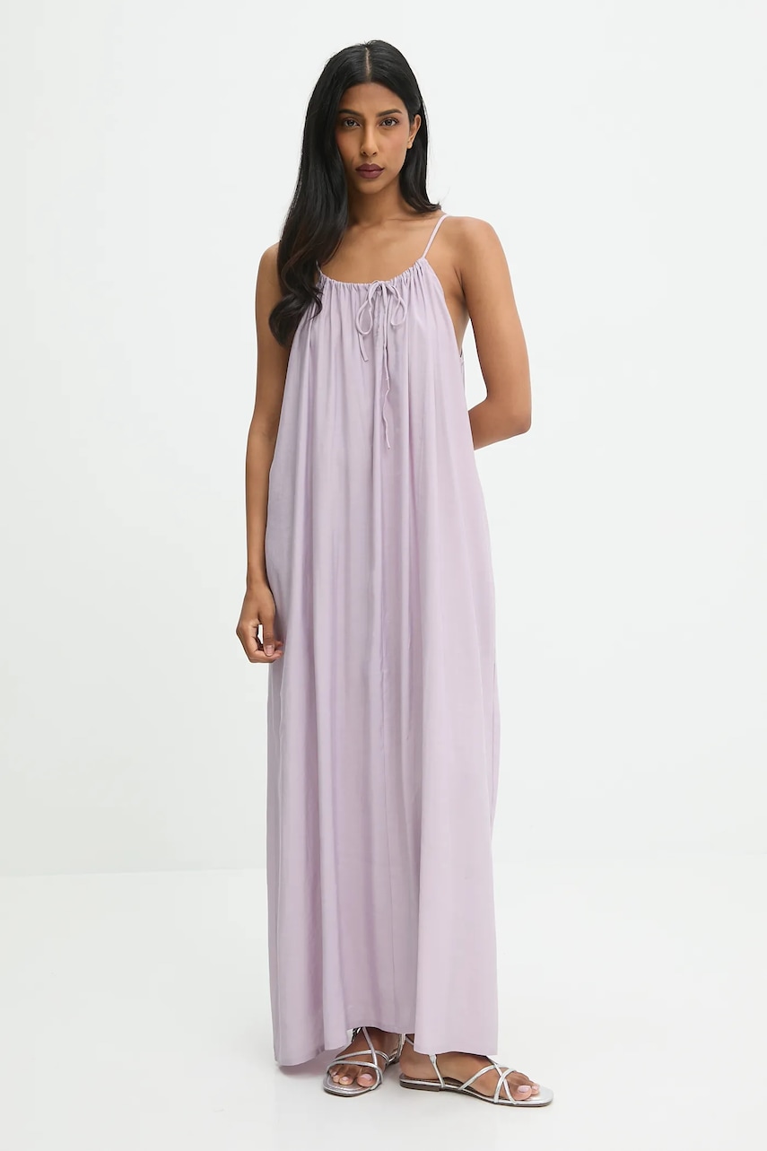 Answear.LAB rochie culoarea violet, maxi, drept