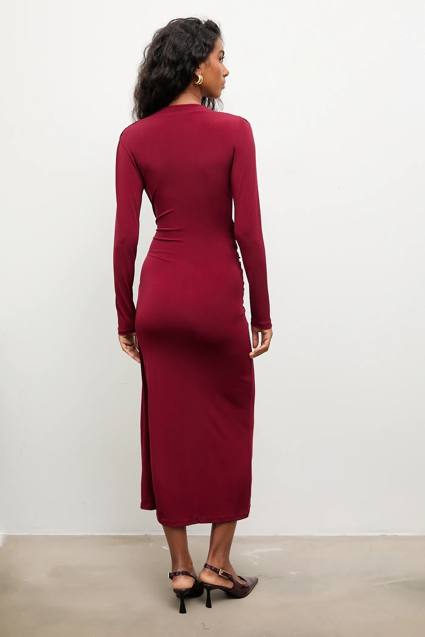 Сукня Answear.LAB колір бордовий maxi облягаюче