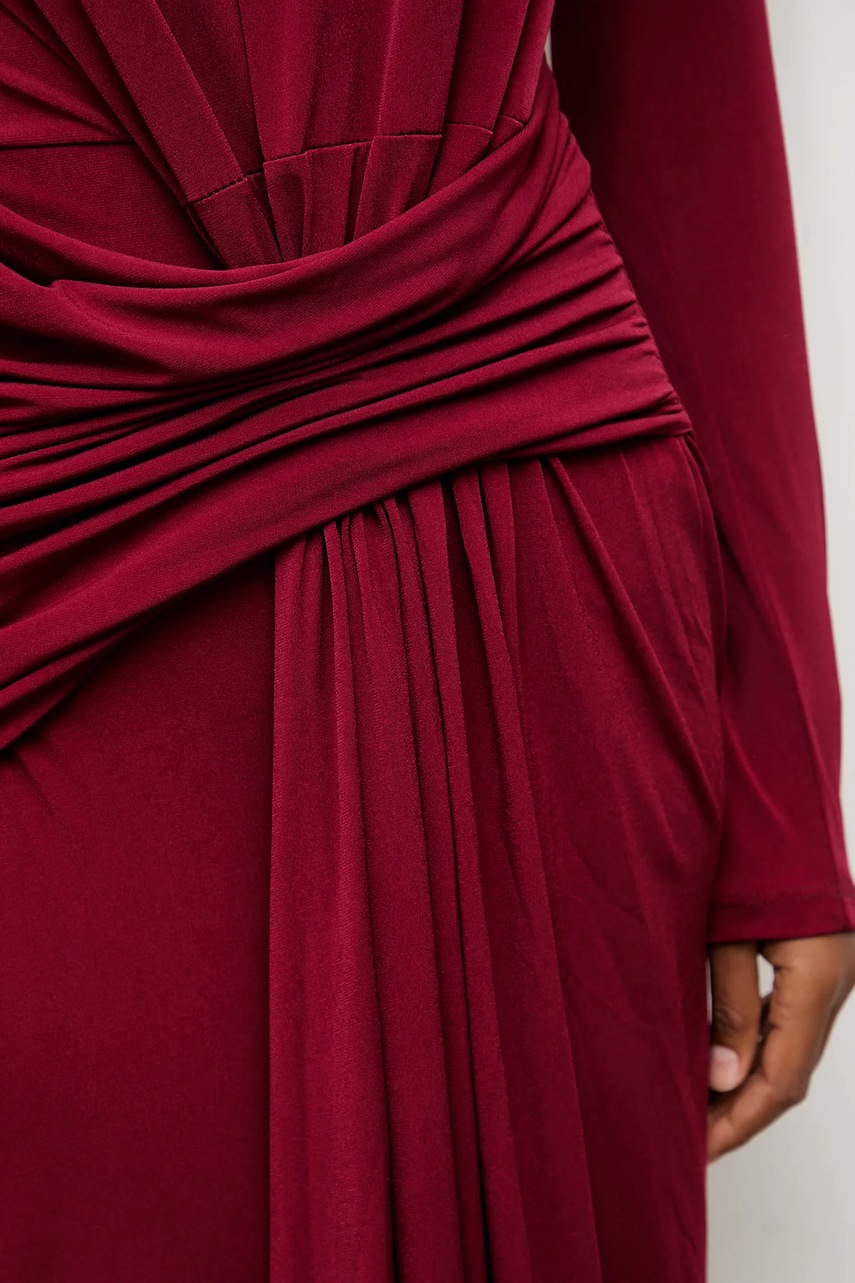 Сукня Answear.LAB колір бордовий maxi облягаюче