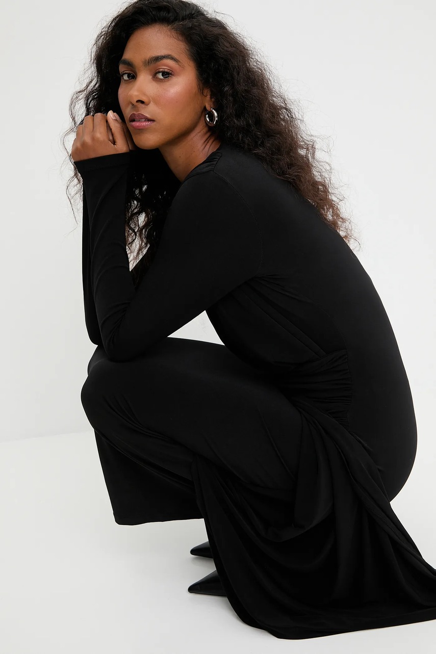 Платье Answear.LAB цвет чёрный maxi облегающее